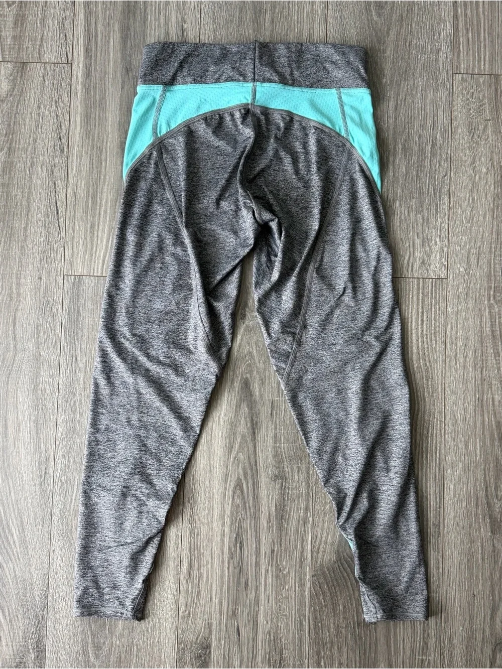 Freya Heathered Leggings w/Aqua Side Panels